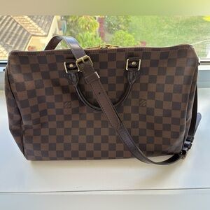 Louis Vuitton Bandouliere Speedy 35 in Damier Ebene